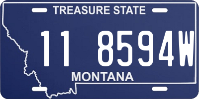 MT license plate 118594W