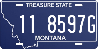 MT license plate 118597G