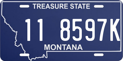 MT license plate 118597K