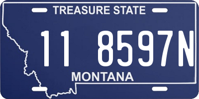 MT license plate 118597N