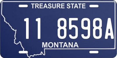 MT license plate 118598A