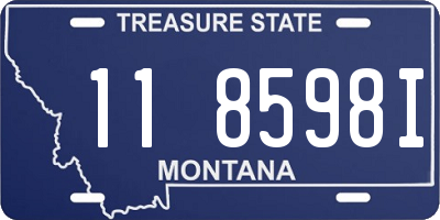 MT license plate 118598I