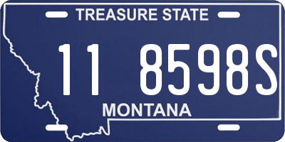 MT license plate 118598S