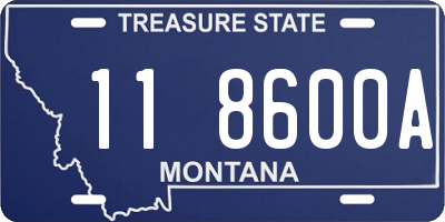 MT license plate 118600A