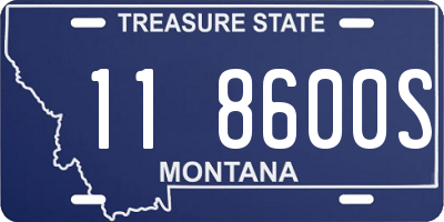 MT license plate 118600S