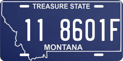 MT license plate 118601F