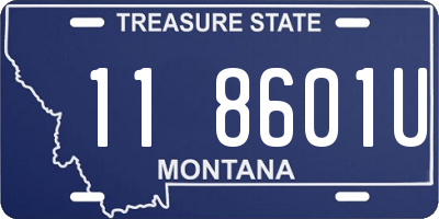 MT license plate 118601U