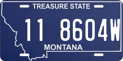 MT license plate 118604W