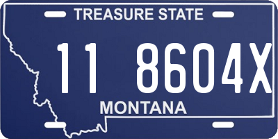 MT license plate 118604X