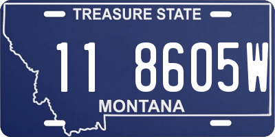 MT license plate 118605W