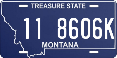 MT license plate 118606K