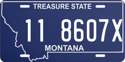 MT license plate 118607X