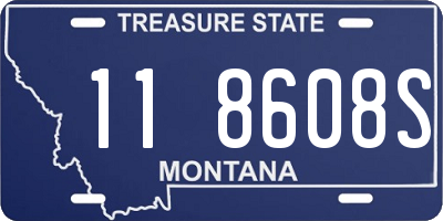 MT license plate 118608S