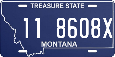 MT license plate 118608X