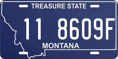 MT license plate 118609F