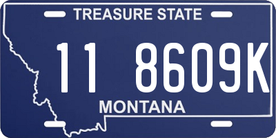 MT license plate 118609K