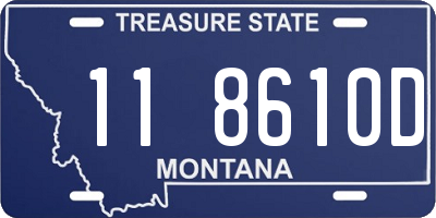 MT license plate 118610D