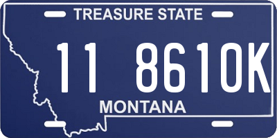 MT license plate 118610K