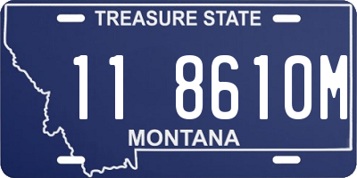 MT license plate 118610M