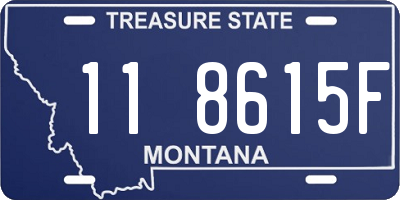 MT license plate 118615F