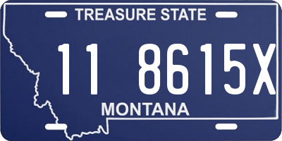 MT license plate 118615X
