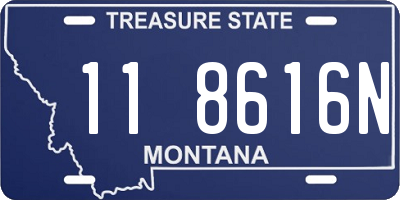 MT license plate 118616N