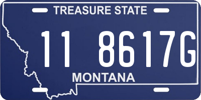 MT license plate 118617G