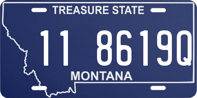 MT license plate 118619Q