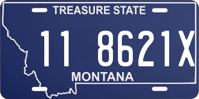 MT license plate 118621X