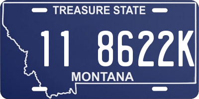 MT license plate 118622K