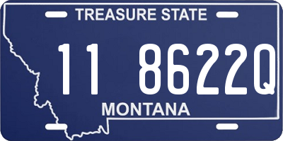 MT license plate 118622Q