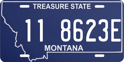 MT license plate 118623E