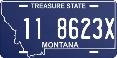 MT license plate 118623X