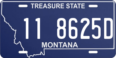 MT license plate 118625D