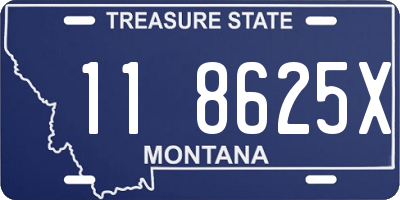 MT license plate 118625X