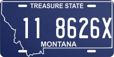 MT license plate 118626X