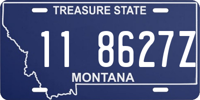 MT license plate 118627Z
