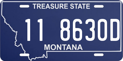 MT license plate 118630D