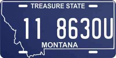 MT license plate 118630U
