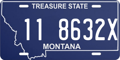 MT license plate 118632X