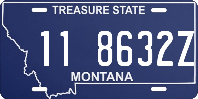 MT license plate 118632Z