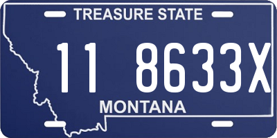 MT license plate 118633X
