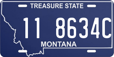 MT license plate 118634C