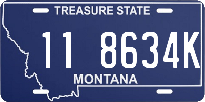 MT license plate 118634K