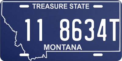 MT license plate 118634T