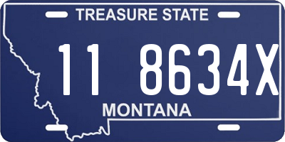 MT license plate 118634X