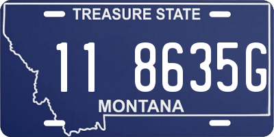 MT license plate 118635G