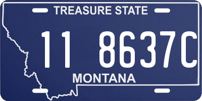 MT license plate 118637C