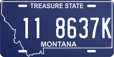 MT license plate 118637K