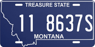 MT license plate 118637S